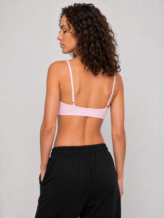 Brassière de sport crop col V